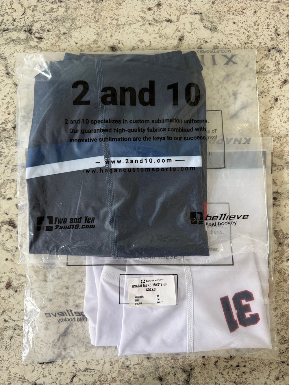 Men's Pro Style USA Red White Navy Hockey Socks